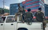 Des membres de la Force de paix du Tigré (TPF) patrouillent dans les rues de Mekele, capitale du Tigré, le 4 octobre 2026 en Ethiopie