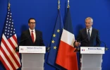 Le ministre de l'Economie Bruno Le Maire (d) et le secrétaire américain au Trésor Steven Mnuchin (g), le 28 février 2019 à Paris