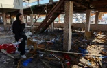 Après un bombardement israélien sur un restaurant sur le front de mer de la ville de Gaza, le 30 juin 2025