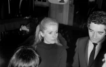 Catherine Deneuve et Jacques Demy dans les studios d'Europe 1 le 5 mars 1967