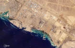 Image satellite, fournie par Planet Labs PBC montrant les infrastructures pétrolières dans le port de Yanbu, sur la côte saoudienne de la mer Rouge, le 4 mars 2026