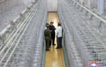 Cette photo non datée publiée par l'agence nord-coréenne KCNA le 13 septembre 2024 montre Kim Jong Un (C) inspectant l'Institut d'armement nucléaire, dans un lieu non divulgué en Corée du Nord