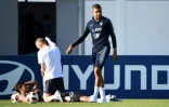 L'attaquant des Bleus Kylian Mbappé lors d'une séance d'entraînement au stade d'Istra, le 12 juillet 2018