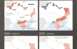 Ukraine : évolution du territoire contrôlé par les forces russes
