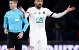 Le Niçois Gaëtan Laborde buteur contre le PSG en Coupe de France, le 13 mars 2024 au Parc des Princes