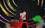 Breakbot sur la scène du Festival de Coachella, le 13 avril 2012 à Indio, aux Etats-Unis