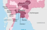 
Carte des provinces de Thaïlande les plus exposées au trafic sexuel, comme définies par la police et basées sur les arrestations