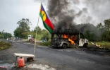Un barrage dressé par des indépendantistes à La Tamoa, dépendant de la commune de Paita en Nouvelle-Calédonie, le 19 mai 2024