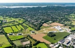 Le site du Laser Européen à Electrons Libres et à rayons X (X-Ray Free Electron Laser), le 30 août 2017 dans les environs de Hambourg, en Allemagne