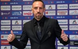 Franck Ribéry lors de sa présentation à la Fiorentina, le 22 août 2019 à Florence