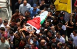 Funérailles d'un jeune homme abattu par l'armée israélienne à Azzoun, en Cisjordanie, le 22 avril 2022