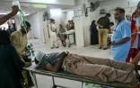 Un patient victime d'un coup de chaleur dans un hôpital de Karachi, au Pakistan, le 27 juin 2024