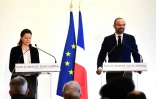 La ministre de la Santé Agnès Buzyn et le Premier ministre Edouard Philippe, lors de la présentation de mesures d'urgence pour l'hôpital, le 20 novembre 2019
