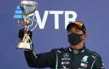 Le Britannique Lewis Hamilton (Mercedes) 3e du GP de Russie, à Sotchi, le 27 septembre 2020