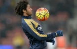 L'Egyptien Mohamed Elneny fraîchement recruté par Arsenal, le  17 janvier 2016 à Stoke-on-Trent