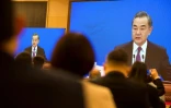 Le ministre chinois des Affaires étrangères Wang Yi lors d'une conférence de presse, le 7 mars 2021 à Pékin