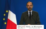 Edouard Philippe annonce la suspension de la hausse de la fiscalité sur les carburants le 4 décembre 2018 à Paris (image AFP TV)