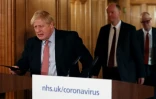 Le Premier ministre britannique Boris Johnson avant une conférence de presse, le 12 mars 2020 à Londres 