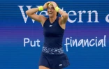 La joie de la Française Caroline Garcia, qualifiée pour la finale du tournoi de Cincinnati, le 20 août 2022