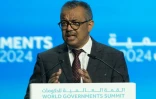 Le chef de l'Organisation mondiale de la santé (OMS) Tedros Adhanom Ghebreyesus lors du sommet des gouvernements mondiaux à Dubaï, le 12 février 2024