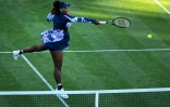 Serena Williams alignée en double à Eastbourne, le 22 juin 2022  