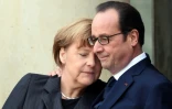La chancelière allemande Angela Merkel et le président François Hollande, le 11 janvier 2015 à Paris