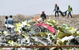 Des débris du Boeing 737 MAX 8 d'Ethiopian Airlines qui s'est écrasé peu après son décollage d'Addis Abeba, le 13 mars 2019