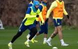 Les joueurs marseillais à l'entraîneent au centre de la Commanderie, le 27 janvier 2026, veille du match contre le FC Bruges 