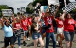 Des manifestants anti-avortement à Washington le 24 juin 2022