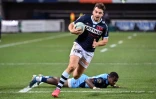 Le centre du Racing 92, Olivier Klemenczak, ballon en main lors du match de Top 14 à Montpellier, le 29 janvier 2021