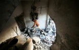 Une maison détruite par une frappe israélienne, à Nousseirat, dans le centre de la bande de Gaza, le 28 septembre 2025