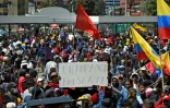 Manifestation indigène à Quito, le 23 juin 2022 en Equateur