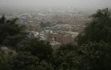 Vue aérienne de "La Selva Escondida" (La Jungle Cachée) dans le district de San Juan de Lurigancho, à Lima, le 9 juin 2025