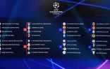 Le tableau de la phase de poules de la Ligue des Champions, après le tirage au sort, effectué le 26 août 2021 à Istanbul