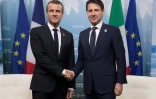 Le président français Emmanuel macron et le chef du gouvernement italien Giuseppe Conte le 9 juin au G7 au Canada