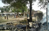 Image fournie par Médecins sans frontières (MSF) du camp de déplacés de Rann sur lequel l'aviation nigériane a largué mardi 17 janvier 2017 deux bombes, faisant au moins 70 morts