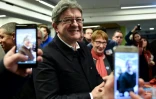 Jean-Luc Mélenchon, candidat à la présidentielle, lors d'un meeting au Mans, le 11 janvier 2017