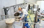 Un employé vérifie une cuve de brassage de bière à la brasserie Pressure Drop, au nord de Londres, le 21 mai 2022.
Les salariés de Pressure Drop prennent part à un test géant du travail en semaine de quatre jours, pendant six mois., impliquant 3.000 employés dans soixante entreprises au Royaume-Uni
