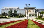 Le Palais de l'Indépendance à Minsk, résidence officielle du président bélarusse Alexandre Loukachenko, le 21 juillet 2022

