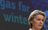 La présidente de la Commission européenne Ursula von der Leyen après la présentation d'un plan pour économiser le gaz, à Bruxelles le 20 juillet 2022