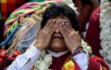 l'ex-président bolivien Evo Morales dans la ville d'Orinoca, le 10 novembre 2020