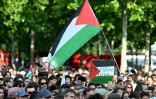 Rassemblement de soutien au "bateau Gaza" sur la place de la République, à Paris, le 10 juin 2025