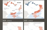 Ukraine : évolution du territoire contrôlé par les forces russes