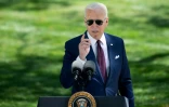 Le président américain Joe Biden s'exprime depuis les jardins de la Maison Blanche le 27 avril 2021