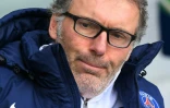 Laurent Blanc lors du match PSG - Caen, le 16 avril 2016 au Parc des Princes de Paris
