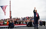 Le président américain Donald trump arrive  Freeland, dans le Michigan, pour un meeting de campagne, le 10 septembre 2020