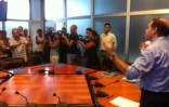 Jeudi 9 février 2012 - Clash entre les transporteurs lors de la réunion sur les carburants à la Région