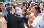 Arrivée Nicolas Sarkozy à Gillot, le 4 avril 2012