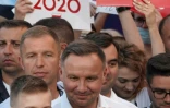 Le président sortant polonais Andrzej Duda au cours d'un meeting de campagne le 7 juillet 2020 à Lomza, dans le centre de la Pologne