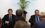 Rencontre de Nicolas Sarkozy et son équipe avec les élus et responsables locaux de l'UMP, mercredi 4 avril 2012 (photo Philippe Boyer, image-réunion.com)